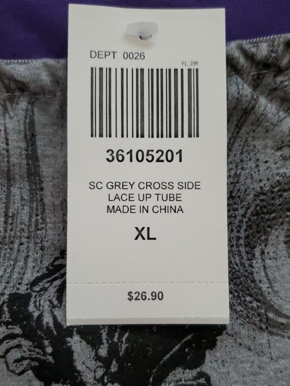 *NWT* Hot Topic Filigree Cross Girls Tube Top - Picture 3 of 16